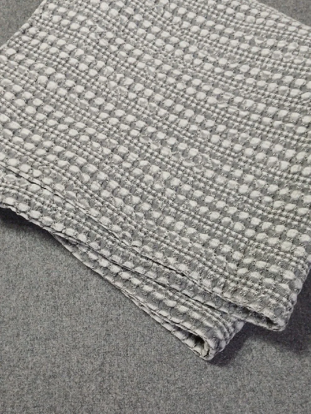 Pottery Barn cotton Textured Light Gray Accent Pillow Cover with Woven design
